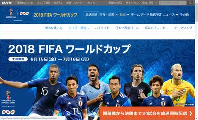 NHKワールドカップ日本戦の結果を報告